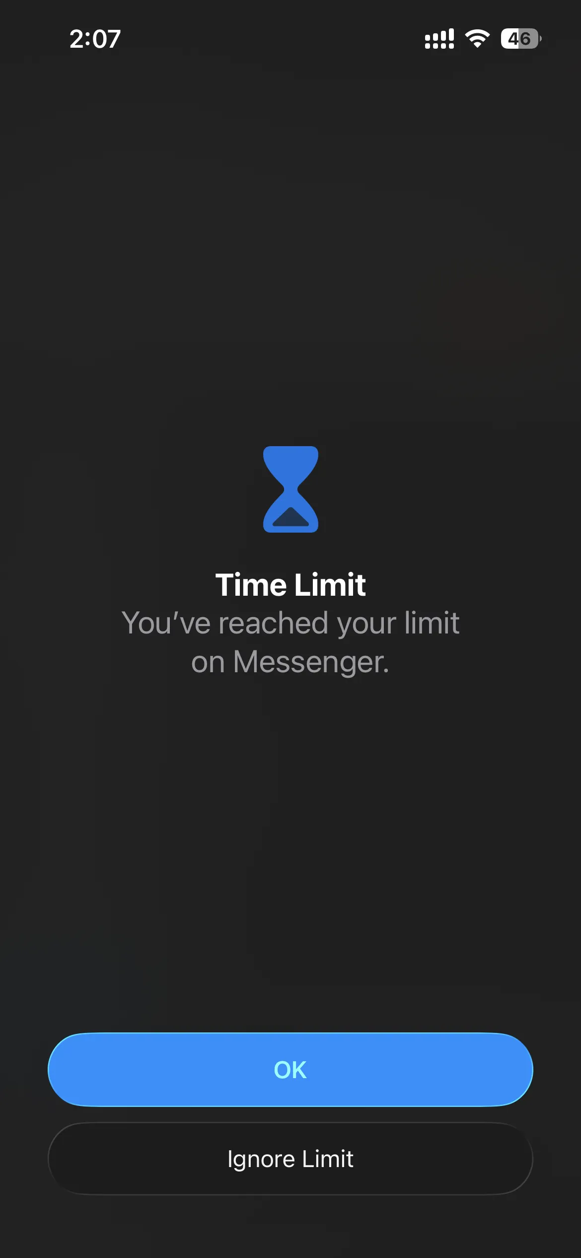 Apple Screen Time Ignore Limit Button